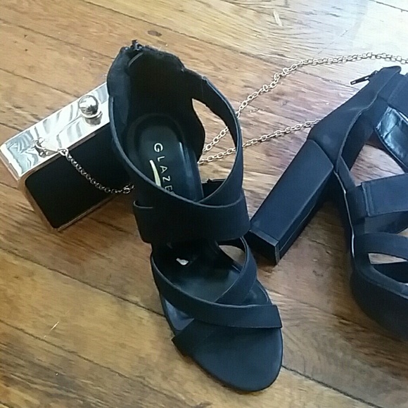 Criss Cross Chunky Heels